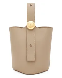 Loewe Luxury Mini Pebble Bucket bag in soft grained calfskin Sand