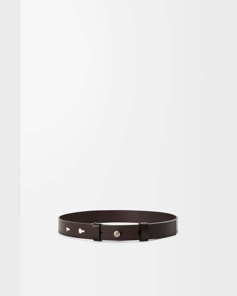 Loewe Pebble Belt In Leather skin Size Hombre Dark