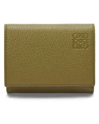 Loewe Luxury Trifold wallet in soft grained calfskin Olive