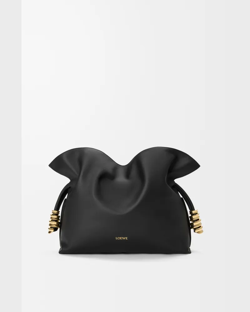 Loewe Medium Coil Flamenco Clutch In Nappa Leather skin Mujer Black