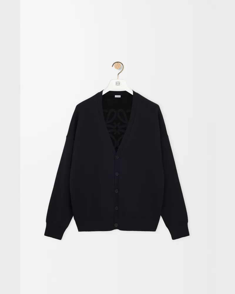 Loewe Cardigan In Wool Blend Size Hombre Black