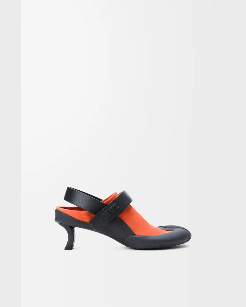 Loewe Dive Slingback In Stretch Suede Size Mujer Deep