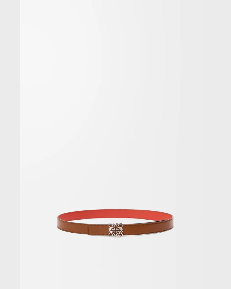 Loewe Reversible Anagram Bombé Belt In Leather skin Size Mujer Squirrel