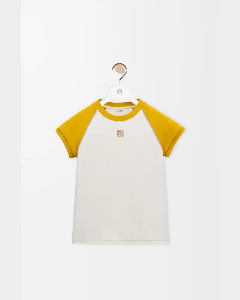 Loewe Small Fit T-shirt In Cotton Blend Size Mujer Mustard