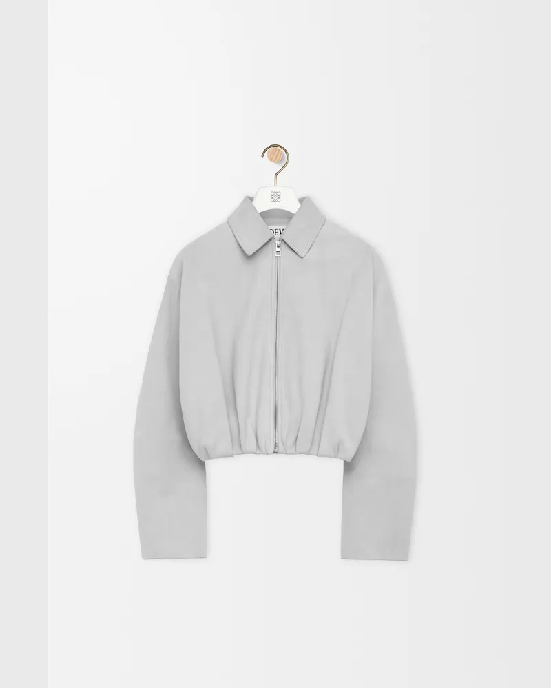 Loewe Draped Jacket In Suede Goatskin Size Mujer Light