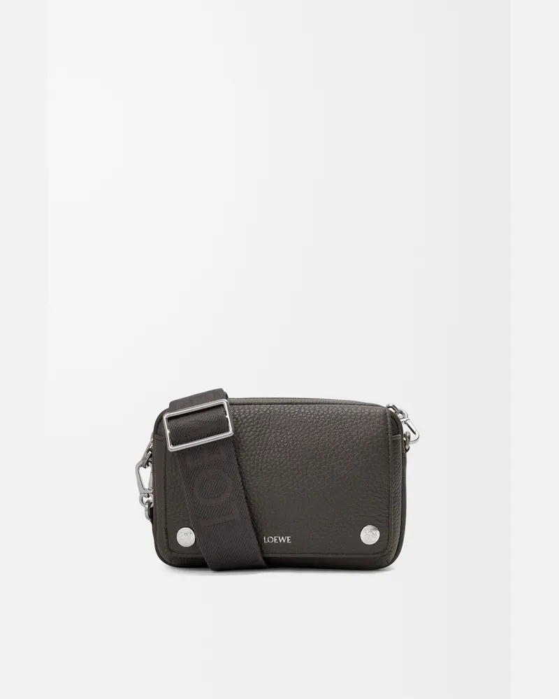 Loewe Small Pebble Messenger Bag In Supple Grained Leather skin Hombre Dark