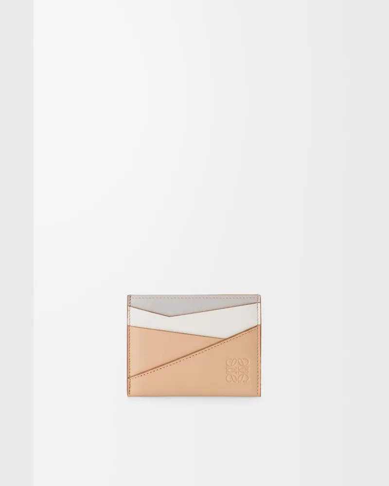 Loewe Puzzle Plain Cardholder In Leather skin Mujer Ghost