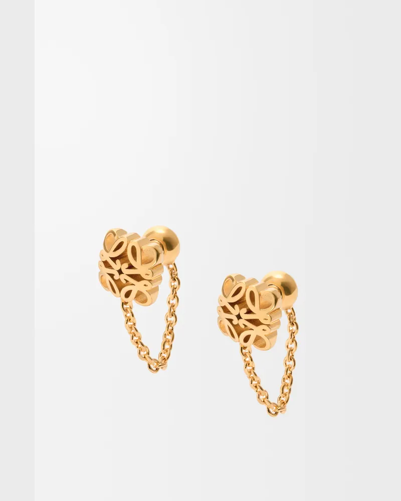 Loewe Anagram Bombé Chain Earrings Mujer Gold