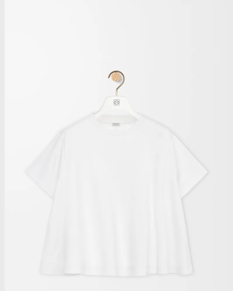 Loewe Trapeze Top In Cotton Blend Size Mujer White