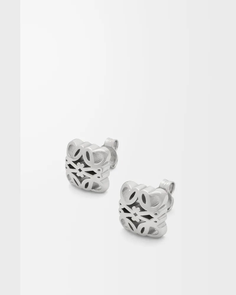 Loewe Anagram Bombé Earrings In Sterling Silver Mujer Silver