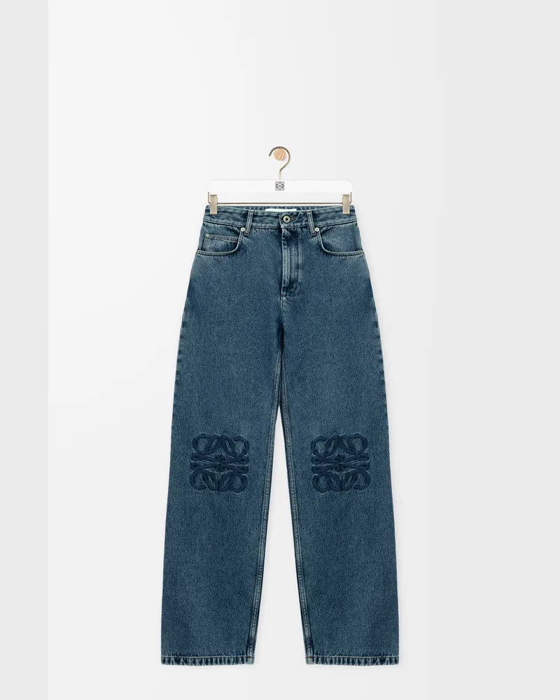 Loewe Anagram Baggy Jeans In Denim Size Mujer Jeans