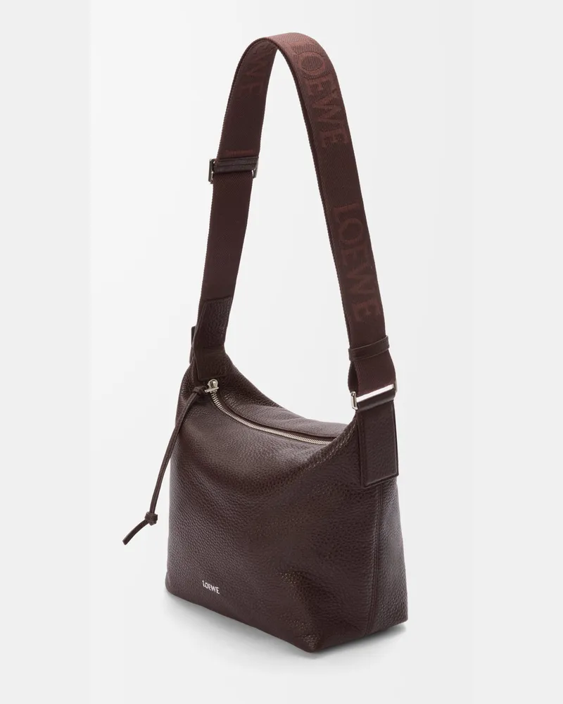 Loewe Small Cubi Crossbody Bag In Supple Grained Leather skin Hombre Oxblood