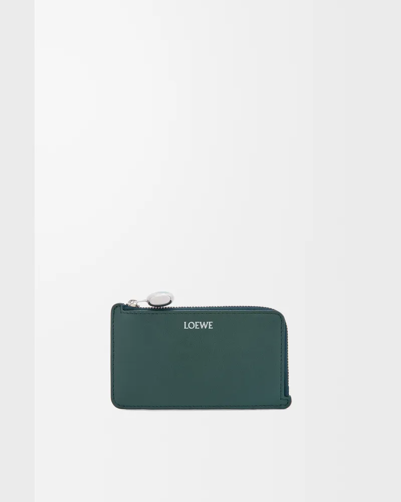 Loewe Pebble Coin Cardholder In Shiny Nappa Leather skin Mujer Deep