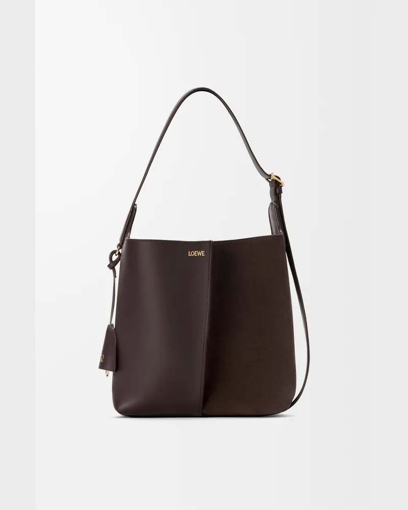 Loewe Medium Bilbao Bucket In Soft Leather skin And Suede Mujer Dark