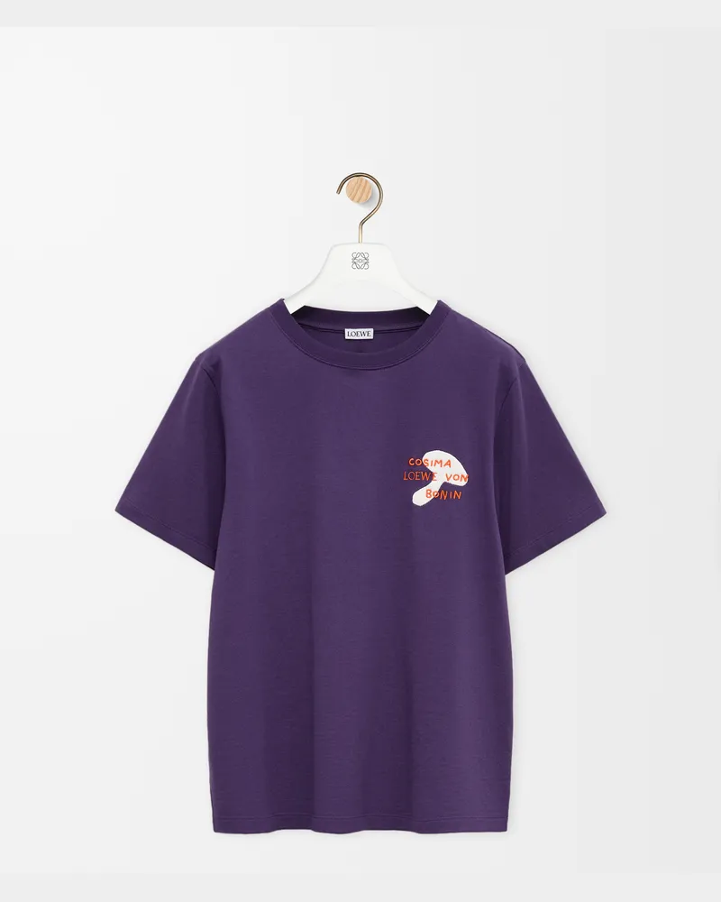 Loewe Regular Fit T-shirt In Cotton Size Mujer Purple