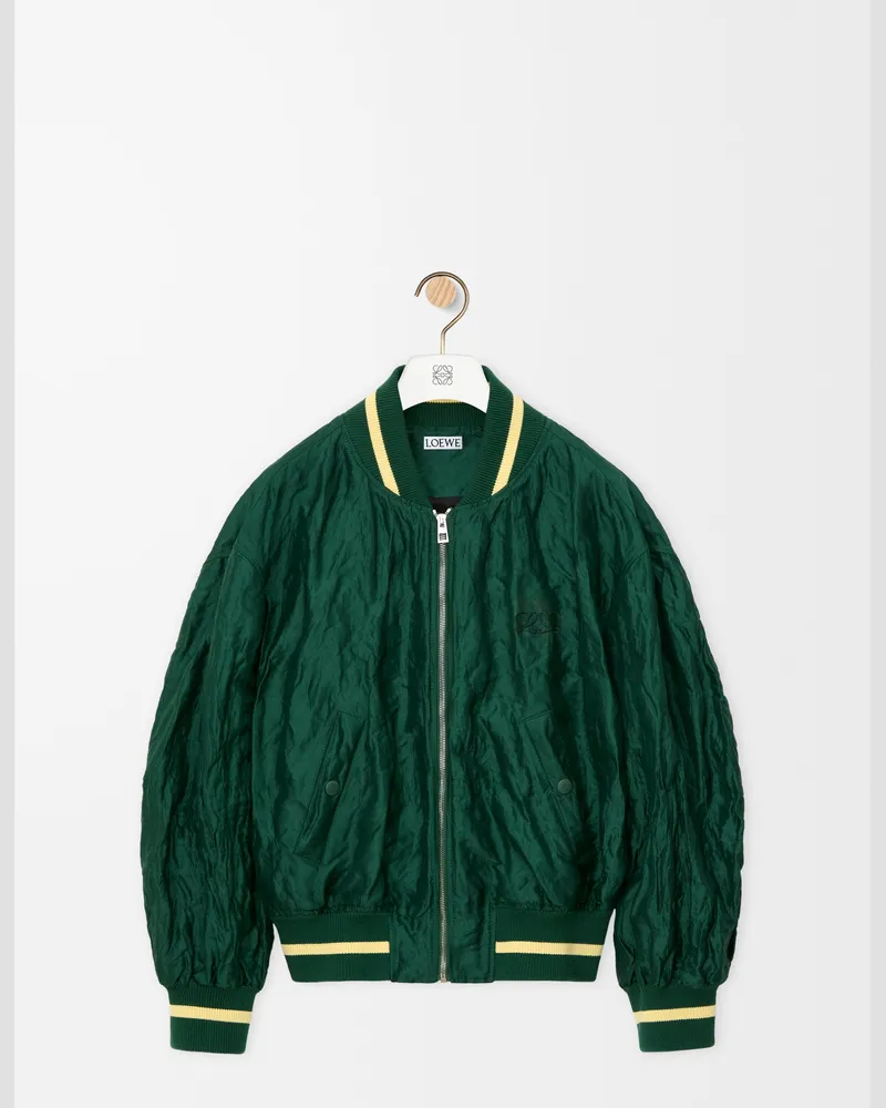 Loewe Bomber Jacket In Technical Fabric Size Mujer Dark