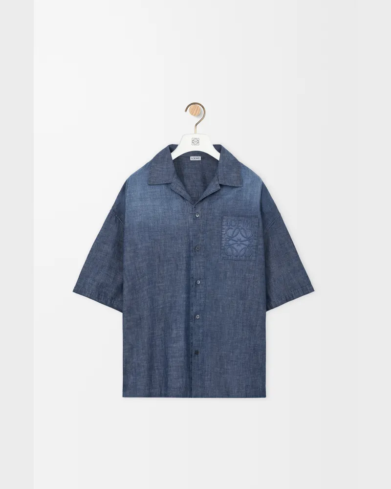 Loewe Short Sleeve Shirt In Cotton Size Hombre Washed