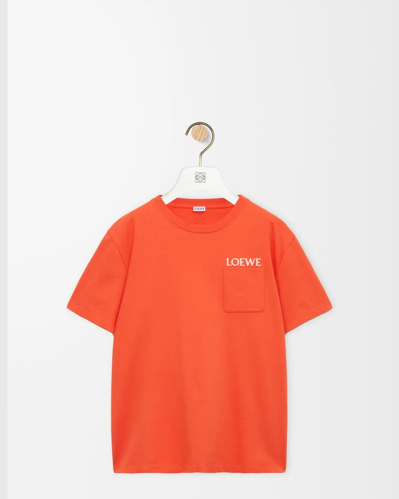 Loewe Relaxed Fit T-shirt In Cotton Size Hombre Orange