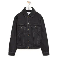 Loewe Luxury Anagram jacket in denim Black