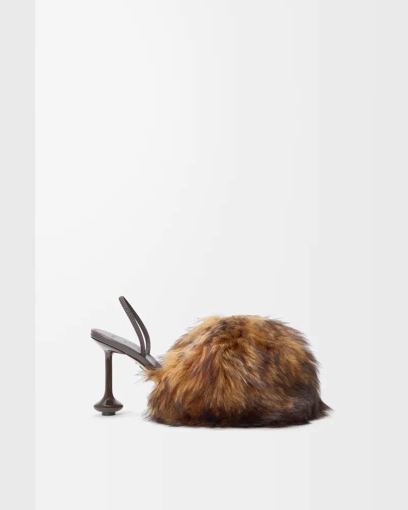 Loewe Toy Slingback Pump In Shearling Size Mujer Brown