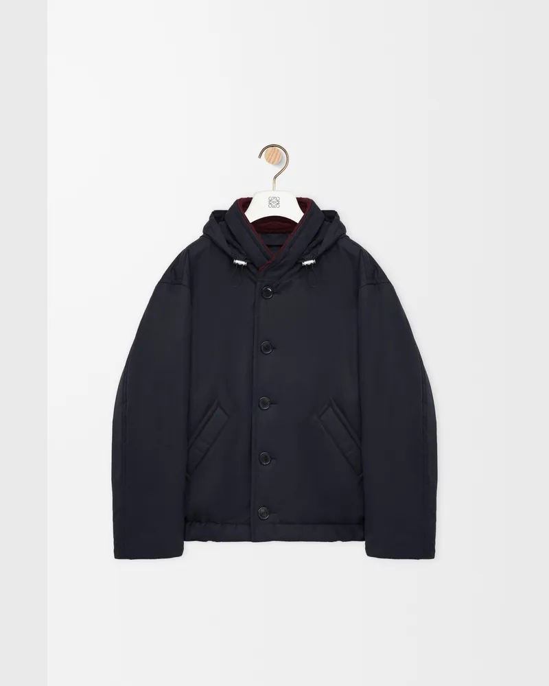 Loewe Padded Jacket In Technical Cotton Size Hombre Navy