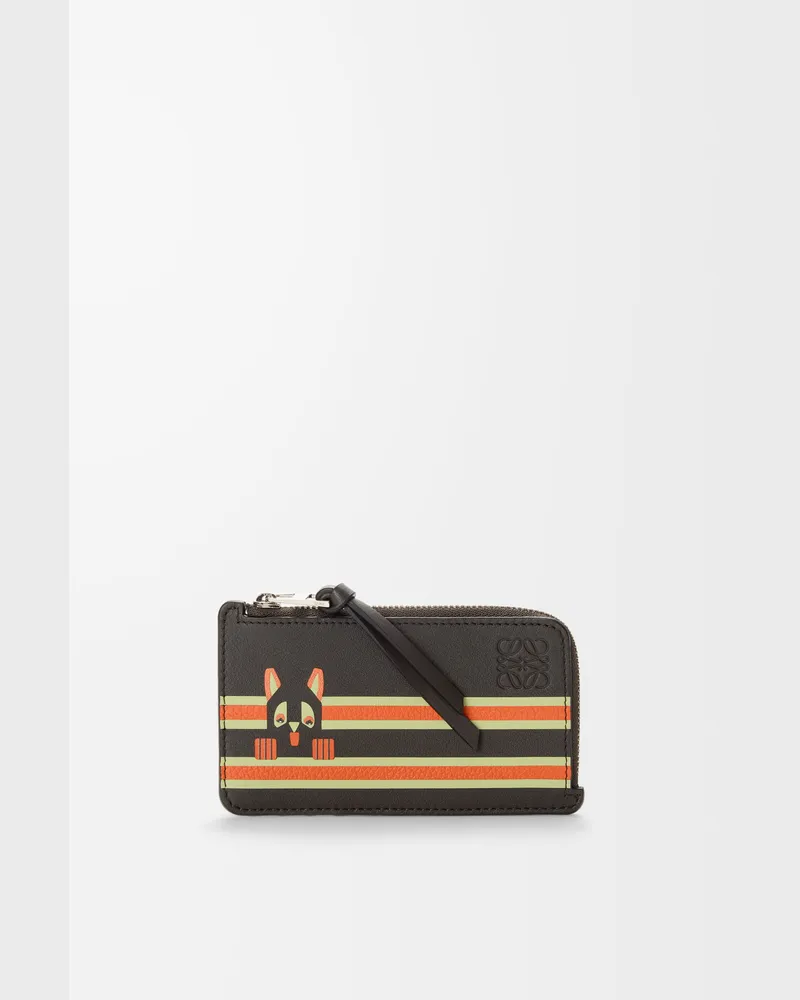 Loewe Futurist Cat Coin Cardholder In Leather skin Mujer Dark