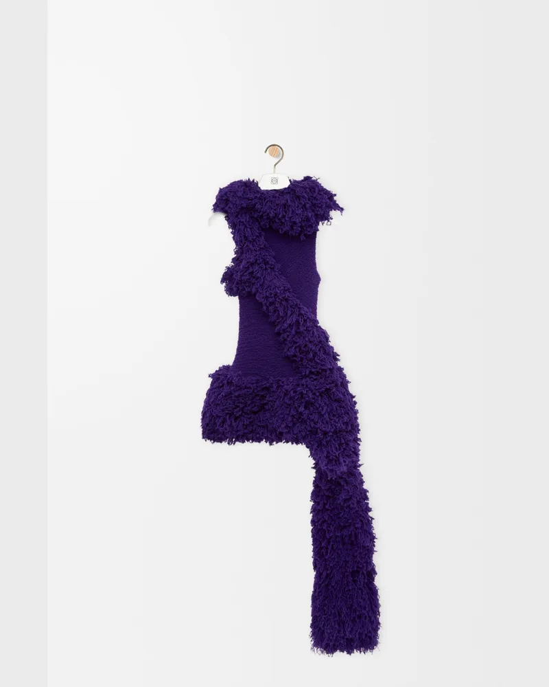 Loewe Dress In Wool Blend Size Mujer Purple