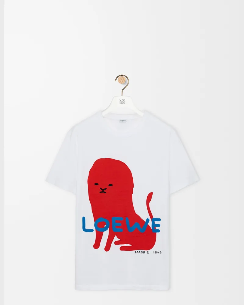 Loewe Regular Fit T-shirt In Cotton Size Mujer White
