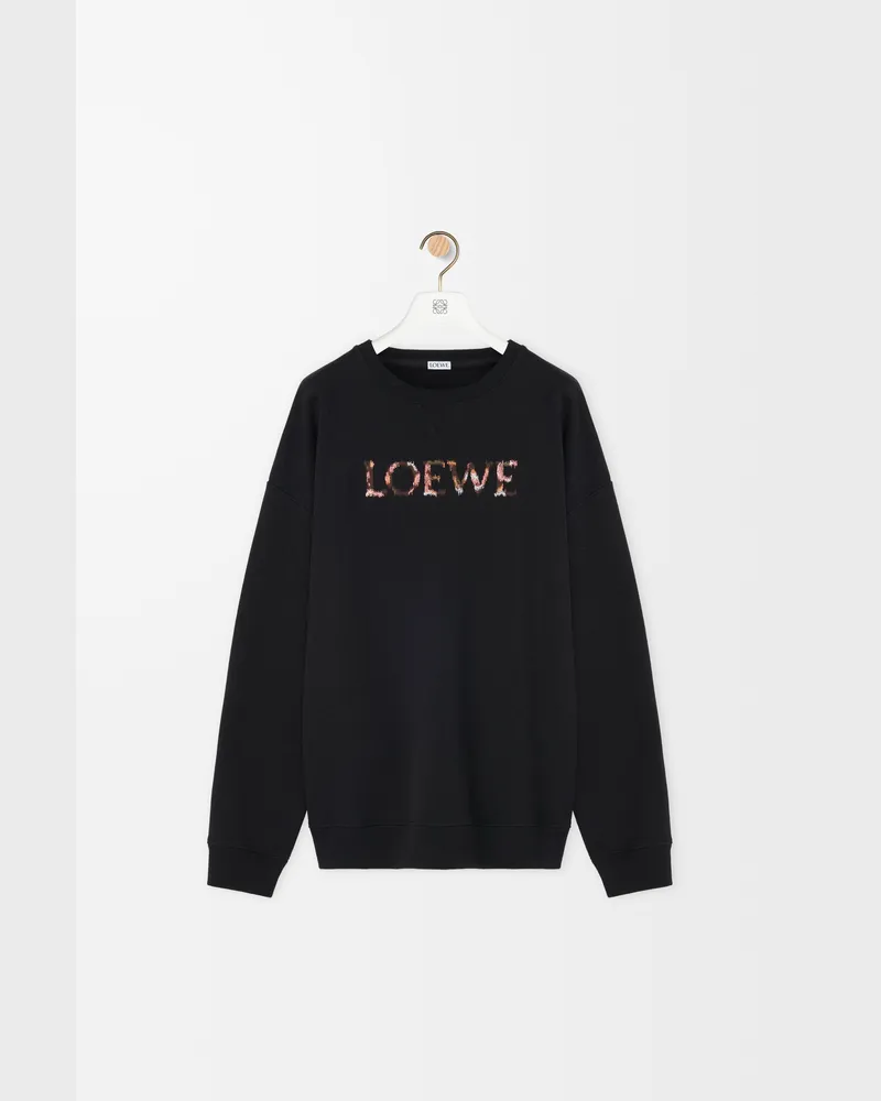 Loewe Regular Fit Sweatshirt In Cotton Size Hombre Black