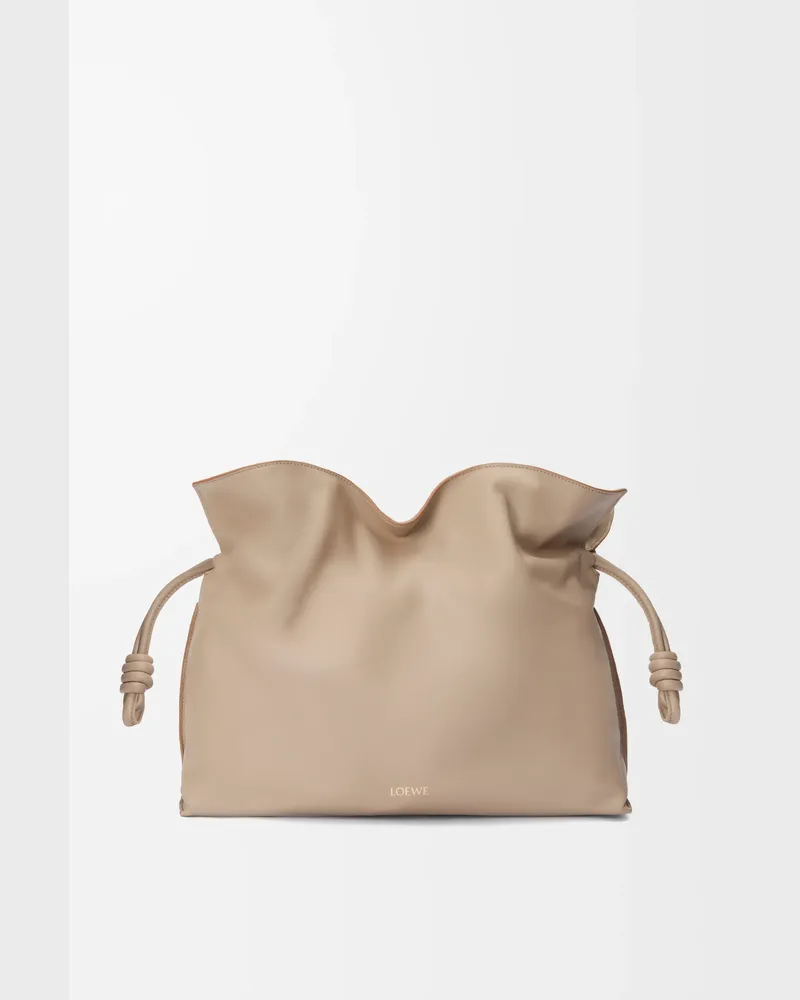 Loewe Large Flamenco Clutch In Nappa Leather skin Mujer Sand