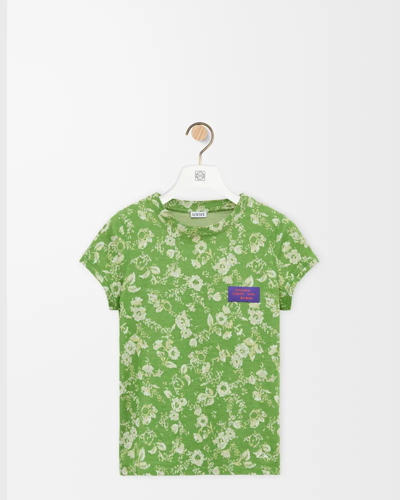 Loewe Small Fit T-shirt In Cotton Size Mujer Green