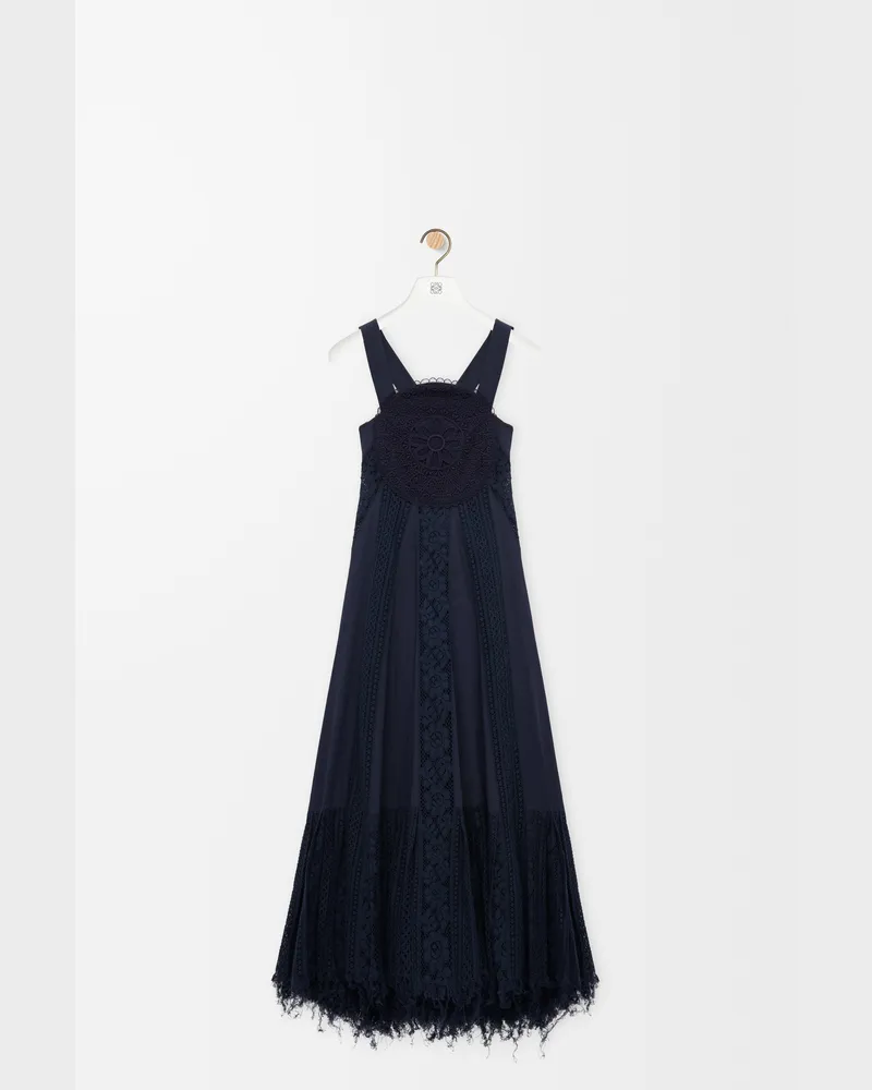 Loewe Lace Dress In Cotton Size Mujer Navy