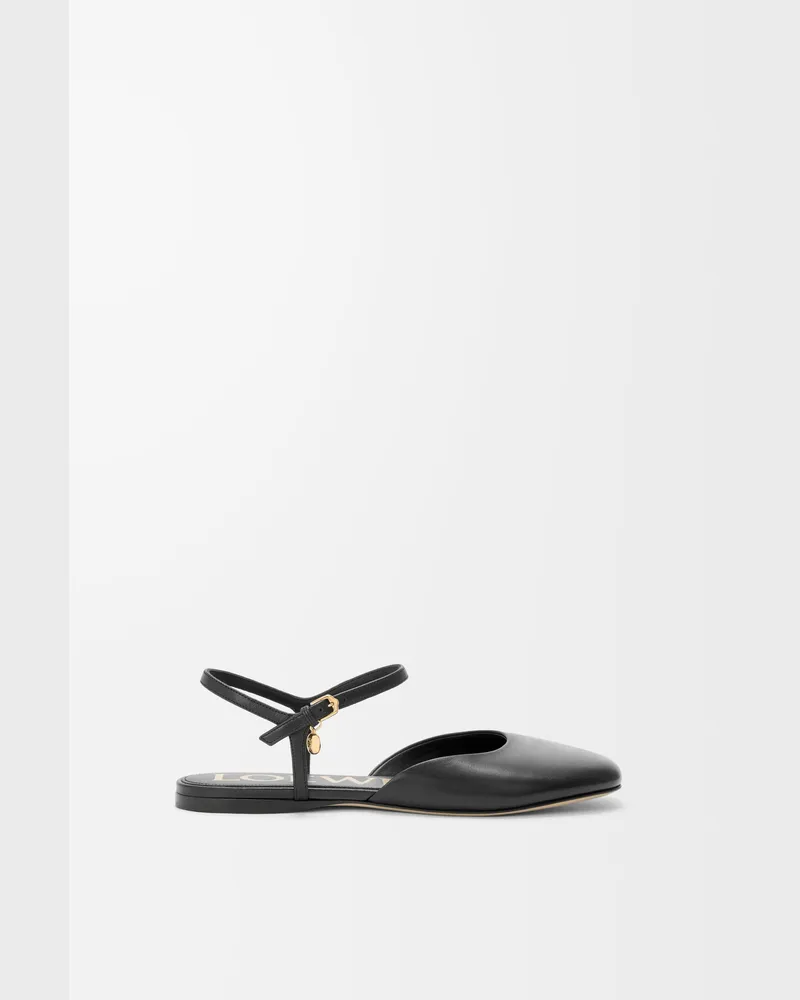 Loewe Toy Ankle Strap Ballerina In Lambskin Size Mujer Black