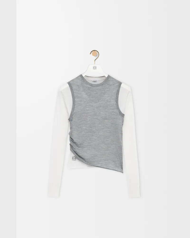 Loewe Draped Sweater In Cashmere Size Mujer Grey