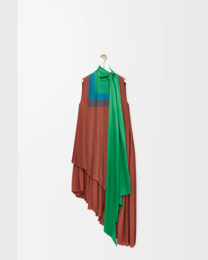 Loewe Dress In Technical Crepe Size Mujer Caramel