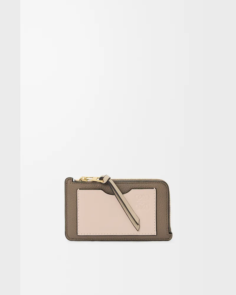 Loewe Coin Cardholder In Soft Grained Leather skin Mujer Taupe