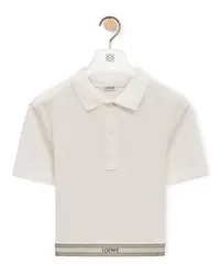 Loewe Luxury Cropped polo in silk and cotton White