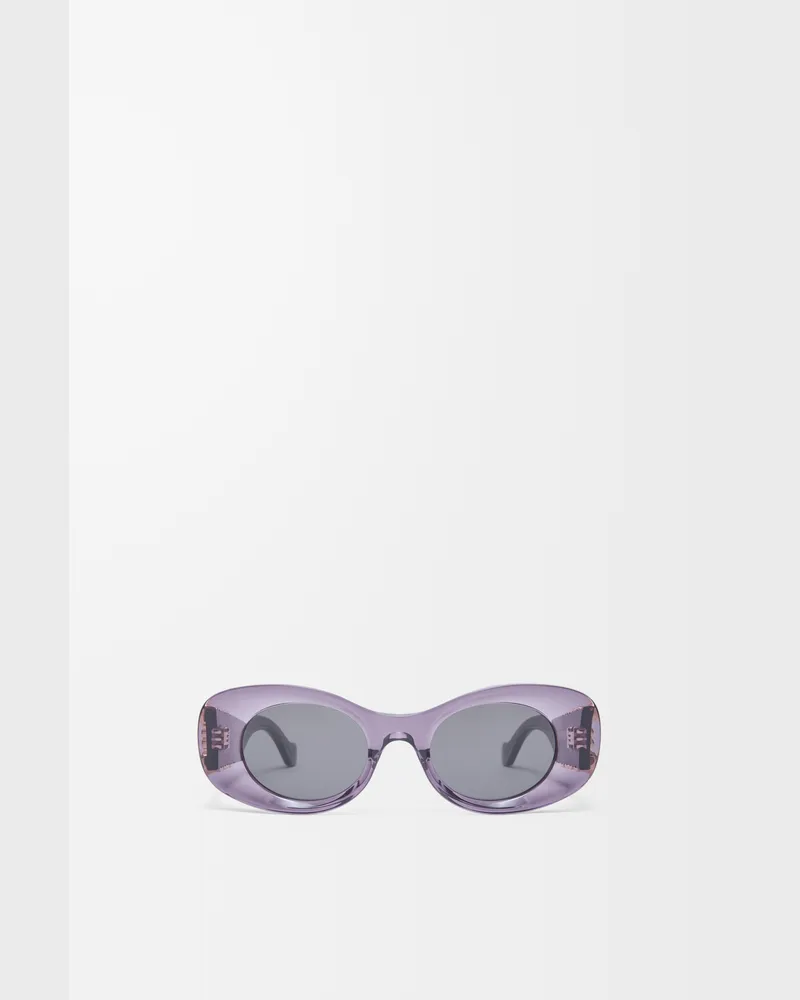 Loewe Beveled Oval Maxi Anagram Sunglasses Mujer Transparent