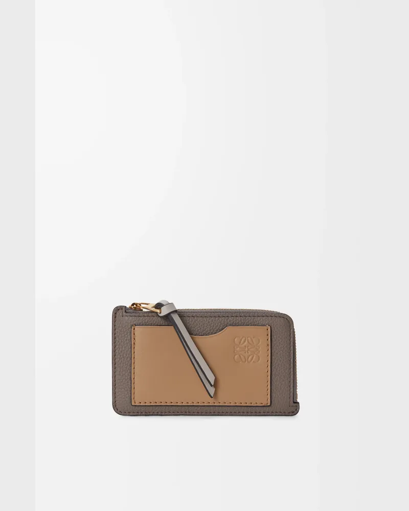 Loewe Coin Cardholder In Soft Grained Leather skin Mujer Taupe