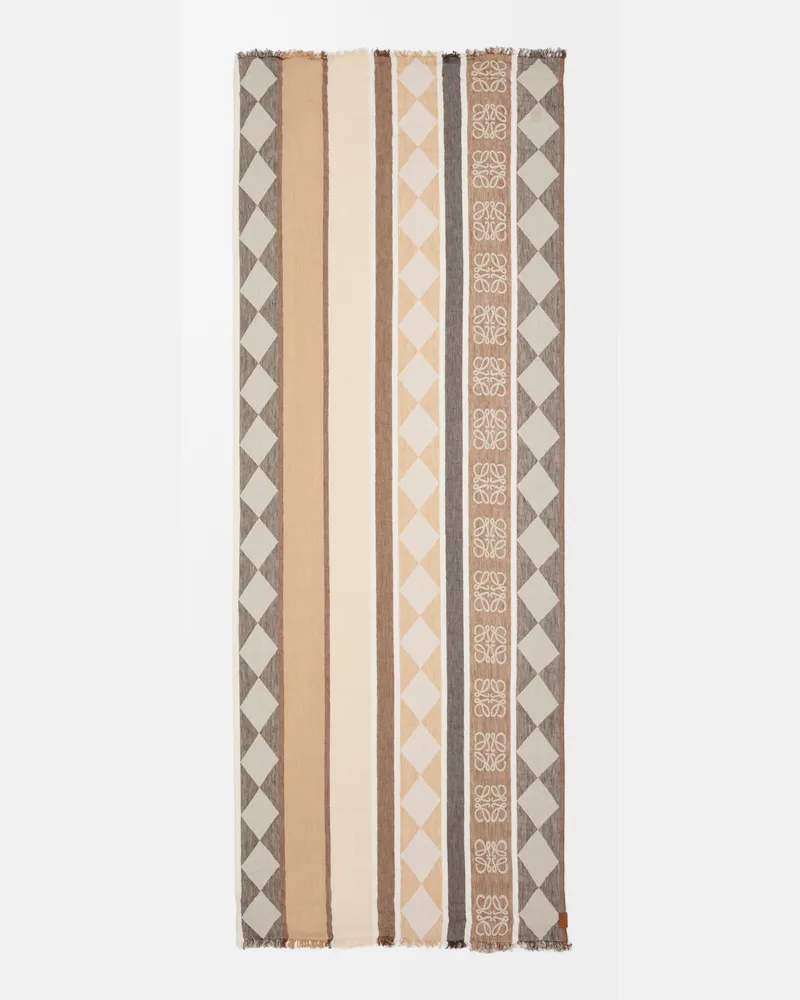 Loewe Scarf In Linen And Cotton Mujer Light