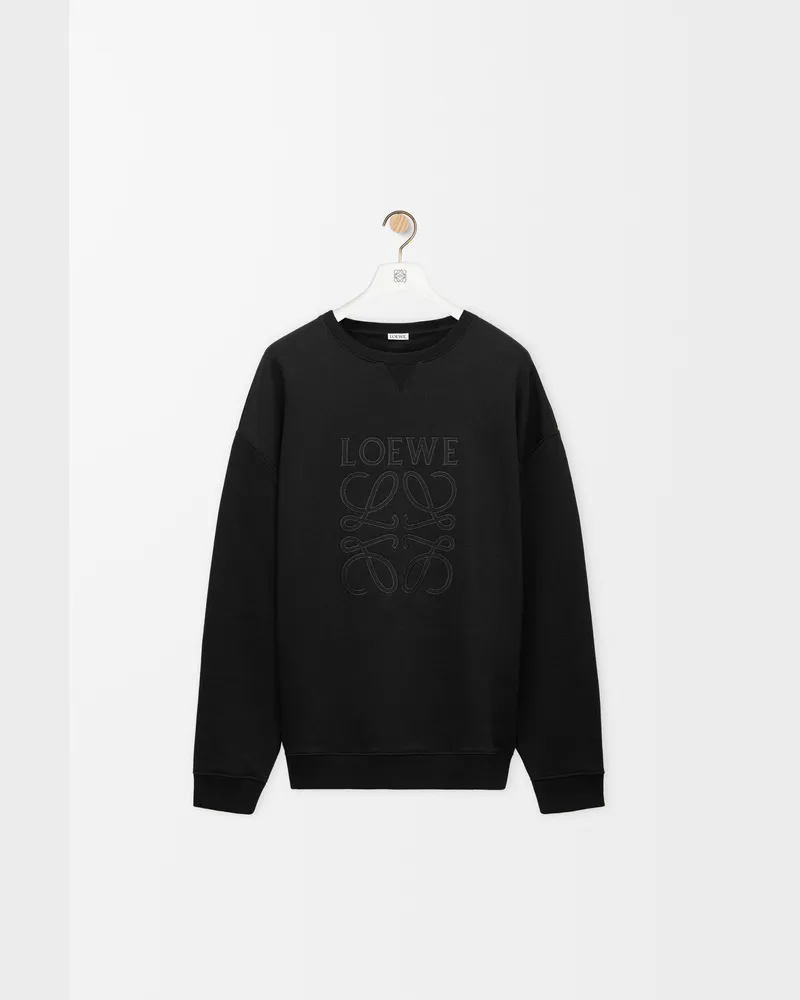 Loewe Regular Fit Sweatshirt In Cotton Size Hombre Black
