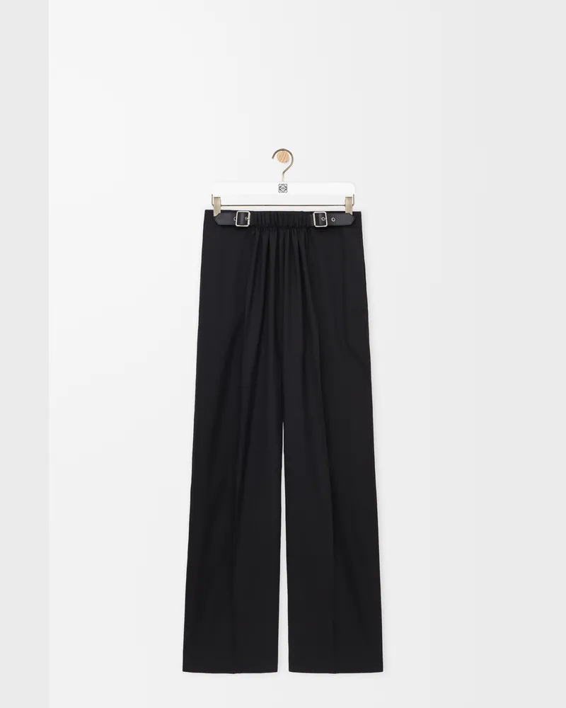 Loewe Belted Trousers In Wool Size Hombre Black