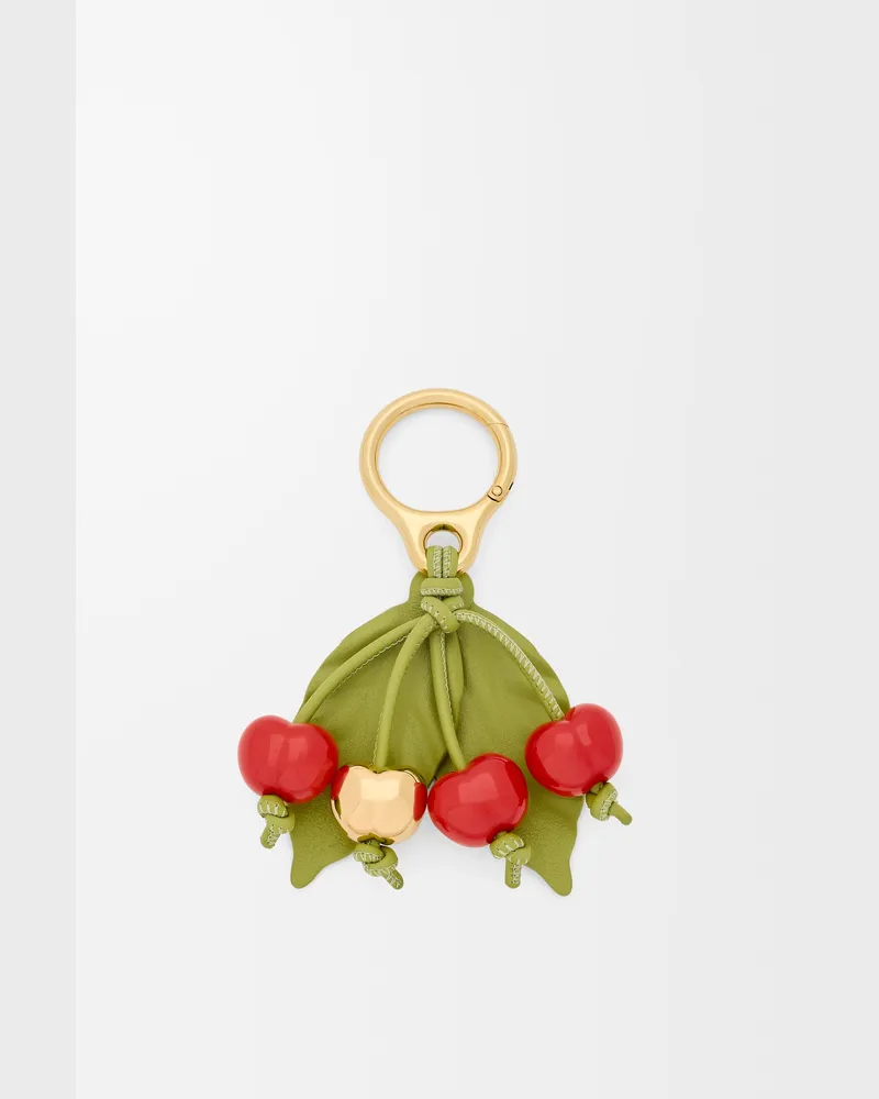 Loewe Cherry Charm In Leather skin Mujer Green