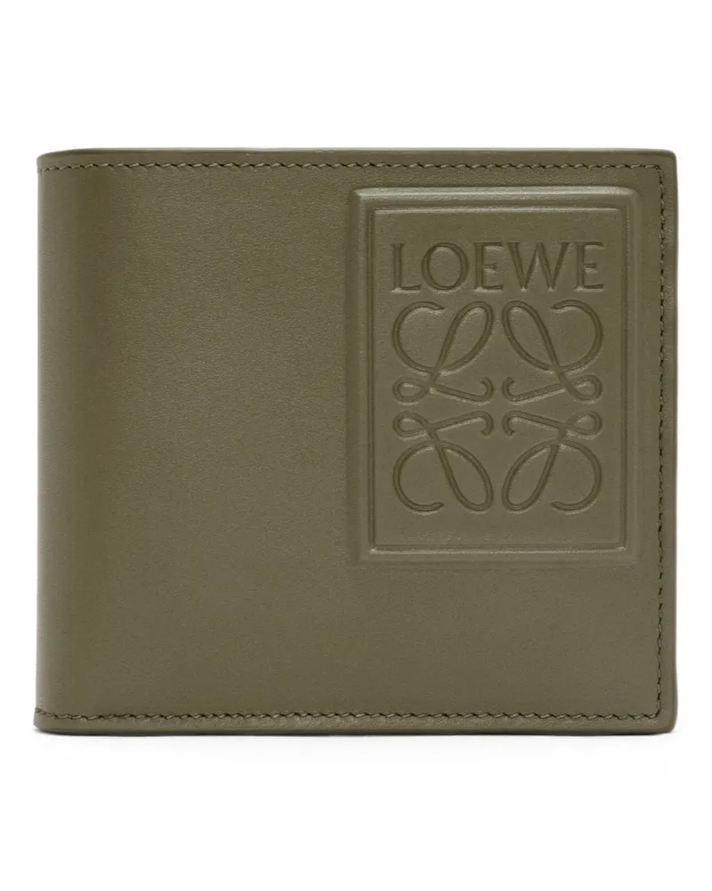 Loewe Luxury Bifold coin wallet in satin calfskin Khaki