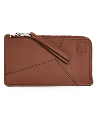 Loewe Luxury Puzzle long coin cardholder in classic calfskin Brownie