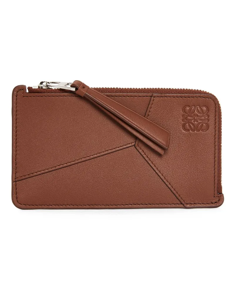 Loewe Luxury Puzzle long coin cardholder in classic calfskin Brownie