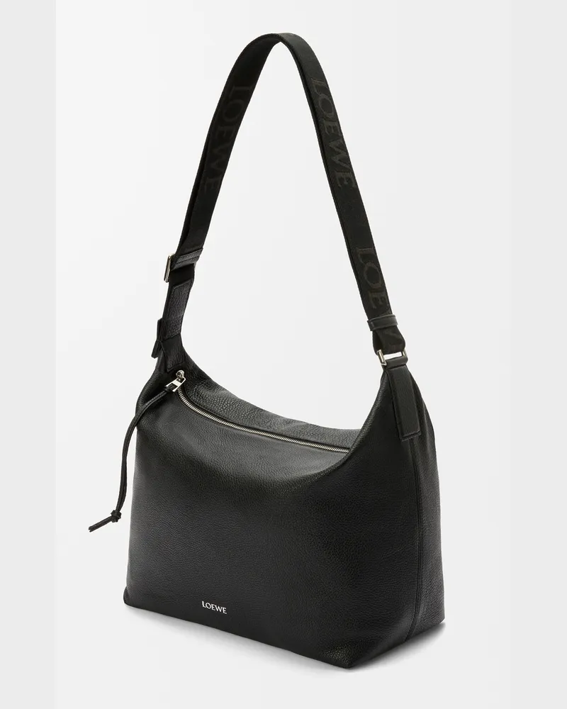 Loewe Cubi Crossbody Bag In Supple Grained Leather skin Hombre Black