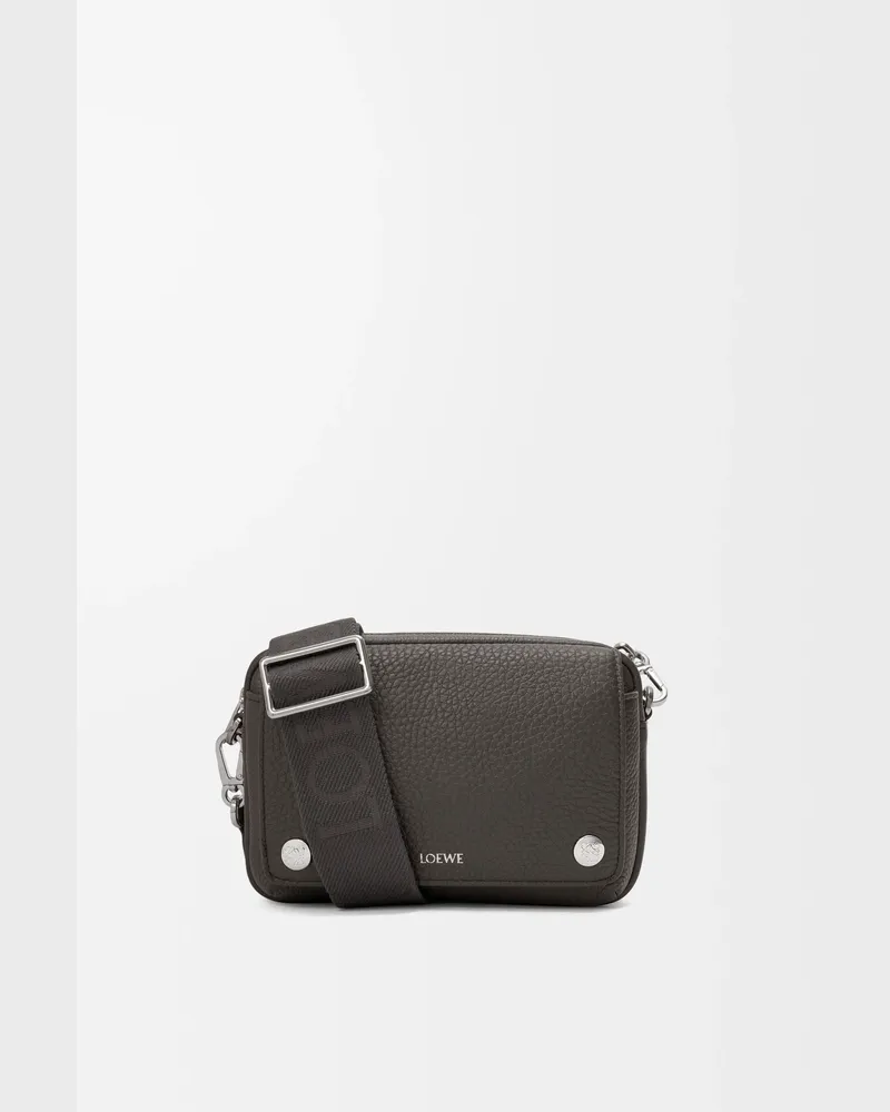 Loewe Small Pebble Messenger Bag In Supple Grained Leather skin Hombre Dark