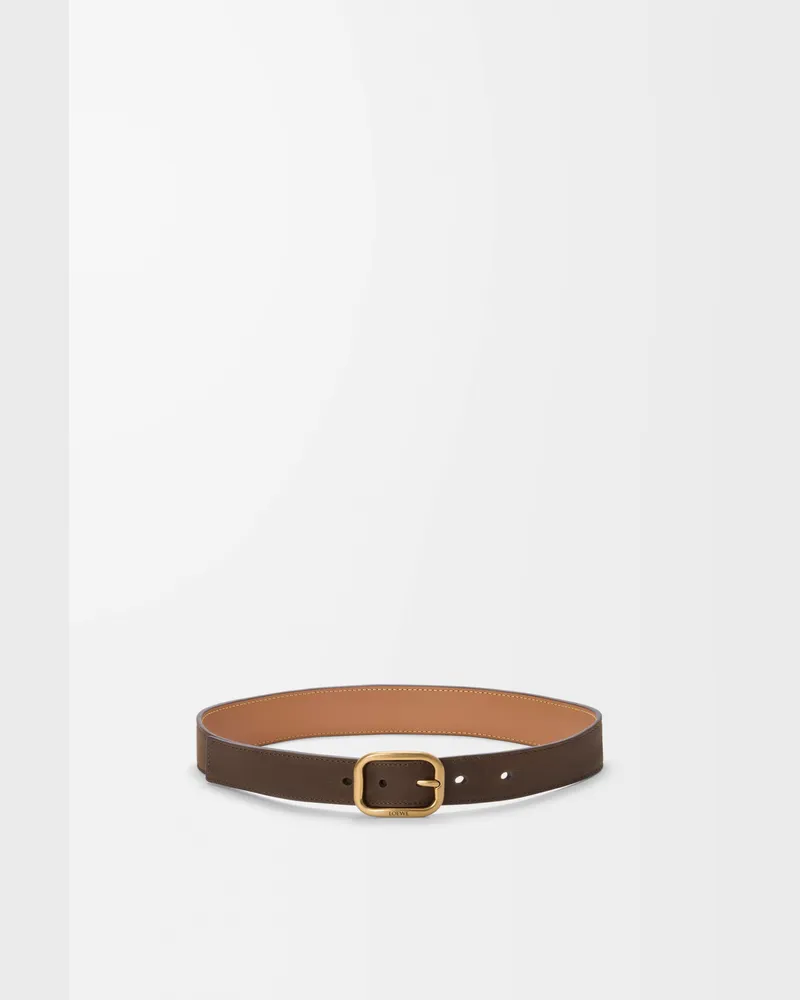 Loewe Rounded Soft Belt In Nubuck Size Mujer Tundra