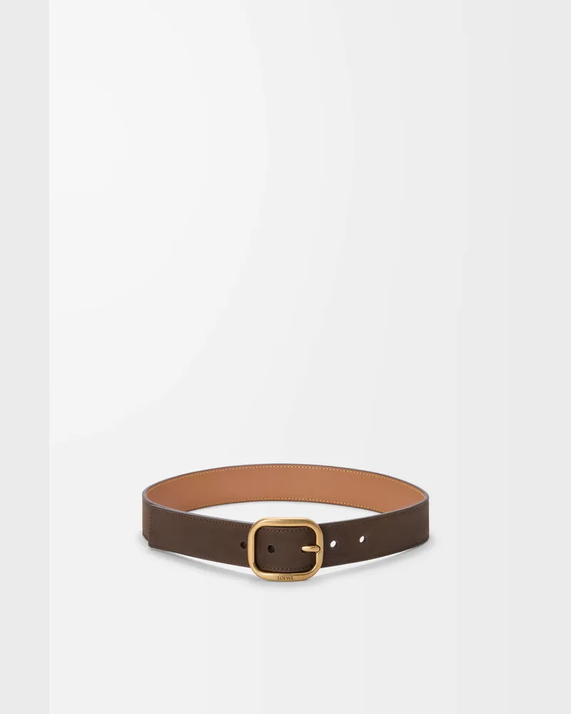 Loewe Rounded Soft Belt In Nubuck Size Mujer Tundra
